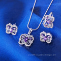 Xuping Luxury Jewelry Silver Color Butterfly Set (61598)